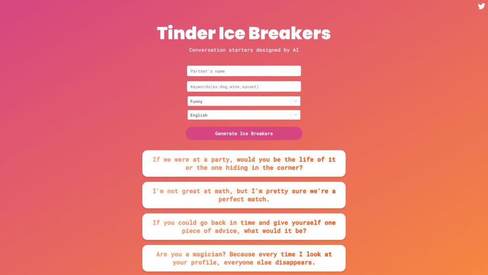 Tinder Ice Breakers